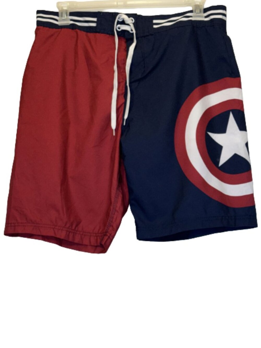 Men's Navy Red Shield Swim Trunks Size XL